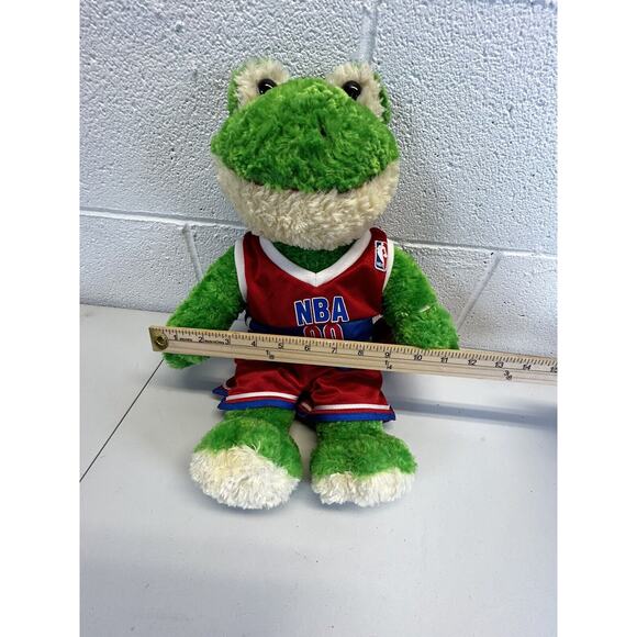 Vintage Build A Bear NBA 1 Green Frog‎ With Ball 19" Basketball Plush Toy Outfit - Picture 10 of 14